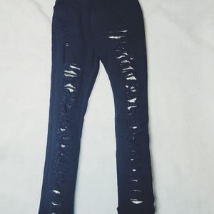 NWT Top Trends Black Ripped Skinny Jean's Sz 16